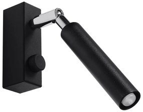 Čierne bodové svietidlo 10x3 cm Tiden – Sollux