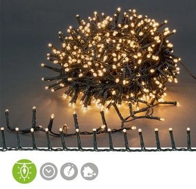 Nedis CLCC400 - LED Vonkajšia vianočná reťaz 400xLED/7 funkcií 11m IP44 teplá biela