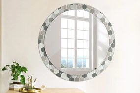 Okrúhle ozdobné zrkadlo Šesťuholník fi 90 cm