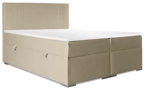 Čalúnená posteľ Sharon 180x200, béžová, vr. matraca a topperu