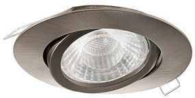 EGLO LED podhľadové osvetlenie TEDO 1, 1xGU10, 5W, 80mm, okrúhle, strieborné
