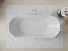 Mexen Roxy, voľne stojaca vaňa 180 x 85 cm, biela, biely prepad, 51201808500-20