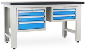 Dielenský stôl Solid MDF-32, 150 cm, 2 závesné boxy, čierna