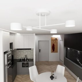 Prisadený luster HALO 4xGX53/10W/230V biela