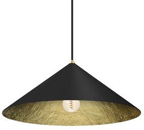 Závesné svietidlo Fuji, 1x čierne/zlaté kompozitné tienidlo, (fi 50cm), b