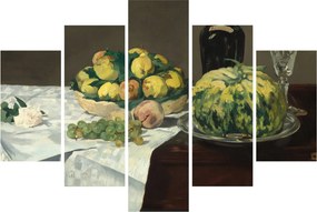Obraz - Edouard Manet, Still Life with Melon and Peaches, reprodukcia (150x105 cm)