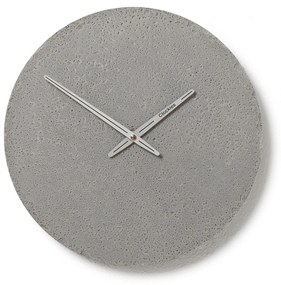 Nástenné betónové hodiny CLOCKIES, 29cm, okrúhle, šedé