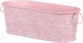 Obal na kvetináč ružový s bielymi ružami, 27,5 cm%