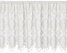 KRÁTKA ZÁCLONA NA PÁSKE MOLY 150X60 CM BIELA