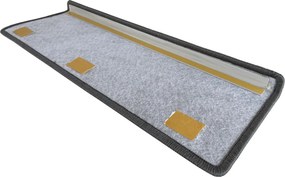 Vopi Nášľapy na schody Capri šedý obdĺžnik, samolepiaci - 25x80 obdĺžnik (rozmer vrátane ohybu)