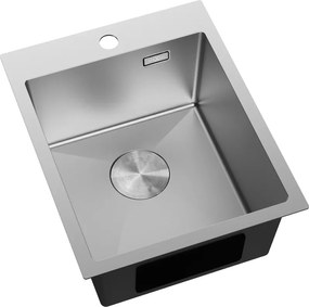 Mexen Solix, 1-komorový nerezový drez 400 x 500 mm, brúsená oceľ, 6406401000-01