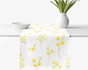 Goldea behúň na stôl teflónový - žltá lúka 50x140 cm