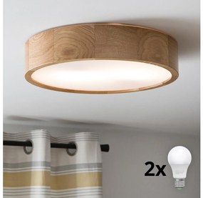 Brilagi - LED Stropné svietidlo CARVALHO 2xE27/60W/230V dub pr. 37,5 cm