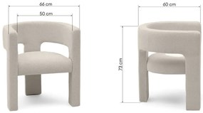 Béžovo-sivé dizajnové kreslo ALPAH E