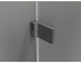 Mexen, Mexen Lunar-B Otočné pravé sprchové dvere 60 cm, transparentné, pištoľový kov - 832-060-000-95-00-P