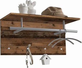 Vešiakový panel Spot, vintage optika dreva%