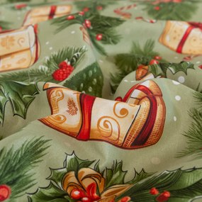 Obliečky z mikrovlákna CHRISTMAS PRESENTS zelené Rozmer obliečky: 70 x 90 cm | 140 x 200 cm