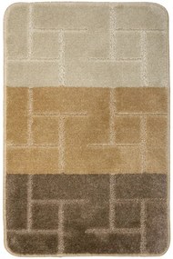 Kúpeľňový koberček TERAMO béžový / hnedý