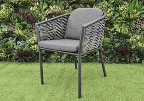 Hliníková ratanová stolička LEVARD tmavosivá