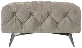 Sivobéžová zamatová podnožka Chelsea – Ropez