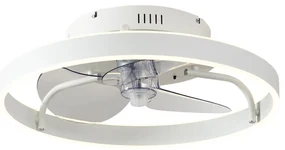 Stropný ventilátor biely 50 cm vrátane LED stmievateľný s diaľkovým ovládaním - Maddy