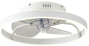 Stropný ventilátor biely 50 cm vrátane LED stmievateľný s diaľkovým ovládaním - Maddy