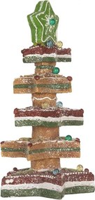 Dekorácia svietiaci stromček z hviezd Gingerbread Tree - 15*15*29 cm / 3*AAA
