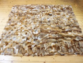 Exkluzívna prírodná prikrývka, koberec z kožušiny Lisa