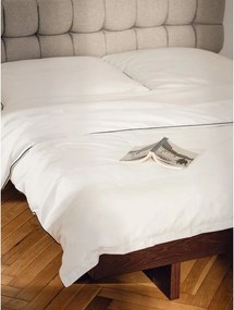 Hnedá dvojlôžková posteľ z MDF v dekore jaseňa bez čela s roštom 180x200 cm Kito – noo.ma