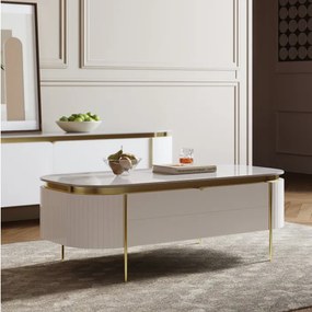 KONFERENČNÝ STOLÍK ADALIA MRAMOR + ZLATÝ