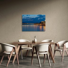 Sklenený obraz Bratislavy s hradom (70x50 cm)
