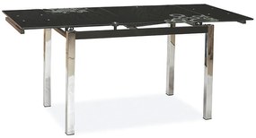 Rozkladací jedálenský stôl 110-170 cm Gerardo (čierna + chrómová) (pre 4 až 6 osôb). Vlastná spoľahlivá doprava až k Vám domov. 1050184