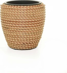 Interiérový kvetináč MASTELLO, ratan, 24x24 cm, natur