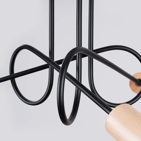 Stropné svietidlo Ember 3, drevené telo svietidla, b