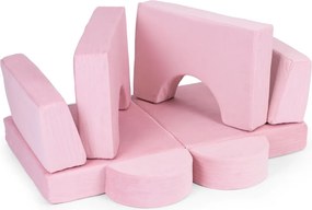 Dětské modulární křeslo DIY růžové