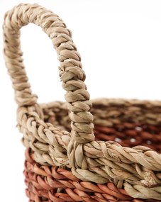 House Doctor Úložný kôš z morskej trávy Here Brown – sada 2 ks