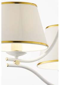 Jupiter 2085 - Luster na reťazi SAMBA 3xE27/15W/230V biela/zlatá