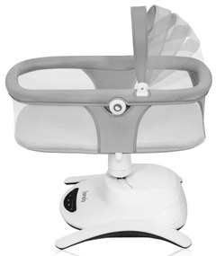 Lionelo - Detské húpacie lehátko s melódiou 2 v 1 BELLA Grey Concrete + diaľkové ovládanie