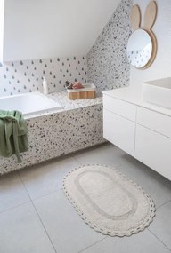 Kúpeľňový koberček béžový ovál