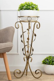 STOJAN NA KVETINÁČ QUINCY 77X35 CM ZLATÁ