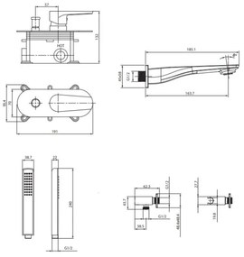 Cersanit S952-036 - Vanová sada s podomietkovou batériou CITY, lesklý chróm