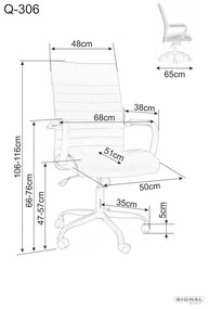 Signal Kancelárske kreslo Q-306 ČIERNA