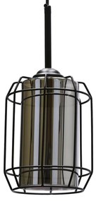 Candellux Čierny závesný luster Jonera pre žiarovku E27 31-08428