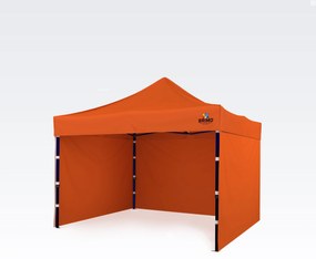 BRIMO Altánok 3x3m Oceľový Rám s 3 Stenami: Pracovný Stan pre Remeselníkov - s 3 stenami - Oranžová 22