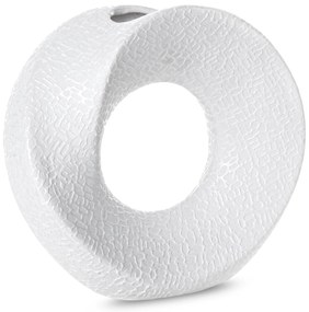 KERAMICKÁ VÁZA RISO 23X9X22 CM BIELA