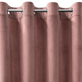 ZATEMŇOVACÍ ZÁVES NA KRÚŽKOCH ROSA 140X250 CM TMAVORUŽOVÁ