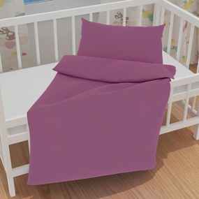 Biante Detské saténové posteľné obliečky do postieľky ST-015 Fialová lila Do postieľky 90x130 a 40x60 cm