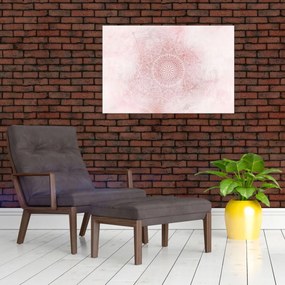 Obraz - Ružová mandala (90x60 cm)