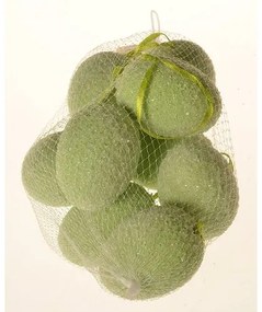 Umelé Vajíčka závesné zelená, sada 9 ks, v. 6 cm, sieťka