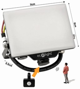 ECOLIGHT LED reflektor 20W 2v1 - neutrálna biela